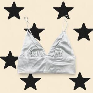 ★ Zara silver satin crop top ★